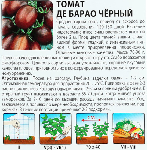 Черный помидор из Барао. Отзывы, описание сорта, фото